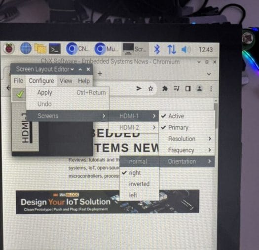 Raspberry Pi OS Screen Layout Editor