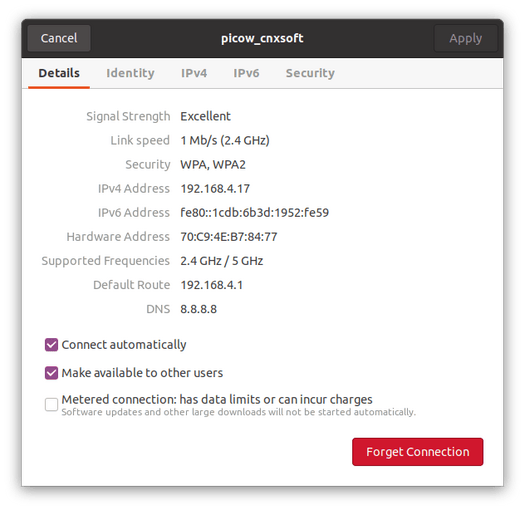 Raspberry Pi Pico W access point Ubuntu client