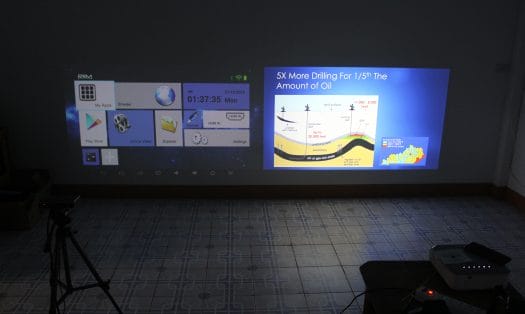 android projector comparison dark room