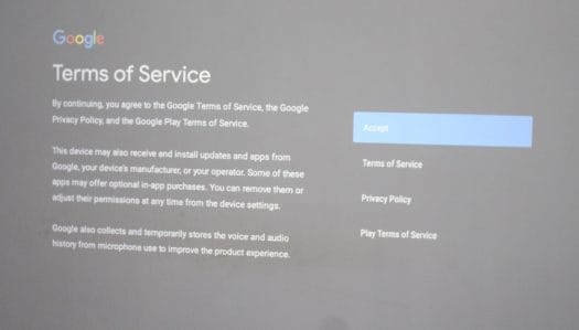 google terms of services
