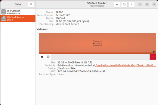 ubuntu 22.04 SD card (SP32G)
