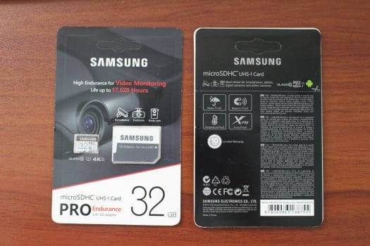 32GB Samsung Pro Endurance microSD card