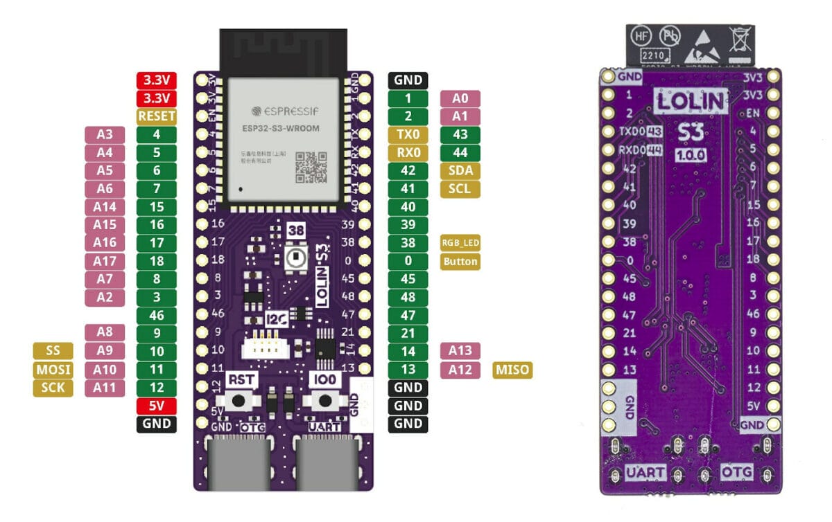 7 lolin s3 esp32 s3 board ships with micropython firmware cnx software