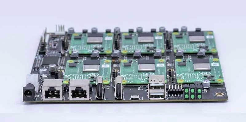 Mini-ITX cluster board 6x Raspberry Pi CM4
