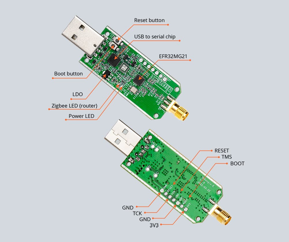 Dongle USB ZigBee (Chipset EFR32MG13)
