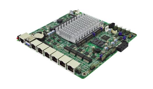 Thin Mini-ITX networking board with 6x 2.5GbE