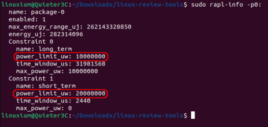 linux power limits rapl-info