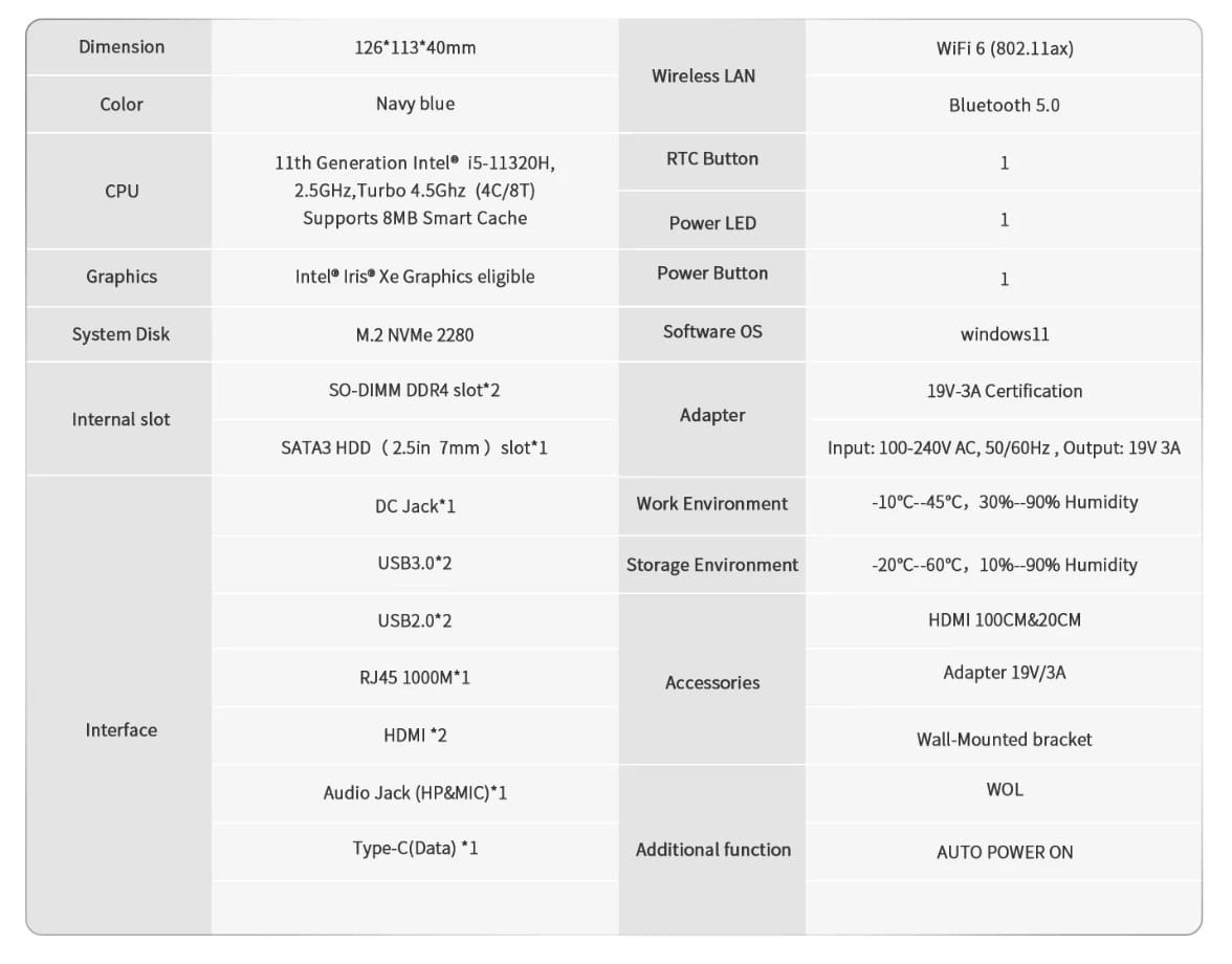 Beelink SEi11 Pro Review - An Intel Core i5-11320H mini PC tested