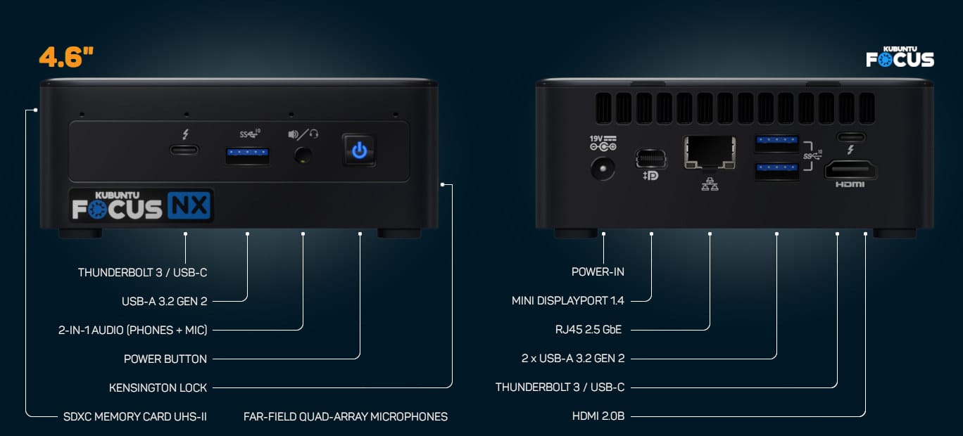 Kubuntu Focus NX is a Linux mini PC with a Tiger Lake processor