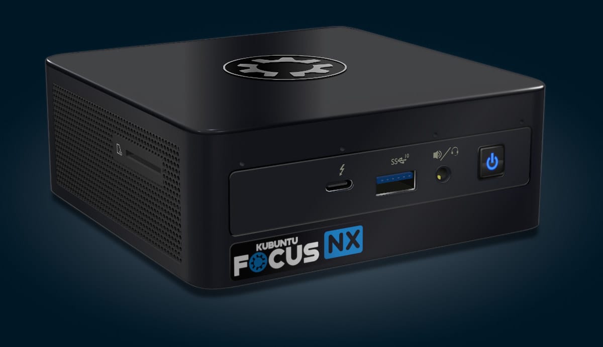 Kubuntu Focal point NX is a Linux mini PC with a Tiger Lake processor, two Thunderbolt 3 ports
