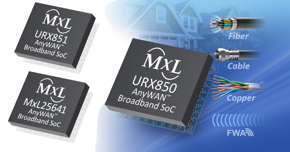 MaxLinear AnyWAN Atom SoC broadband routers