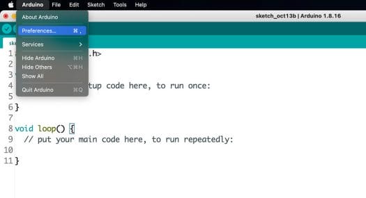 Arduino Preferences macOS