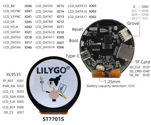 ESP32-S3R8 round display ESP32-S3R8 round display