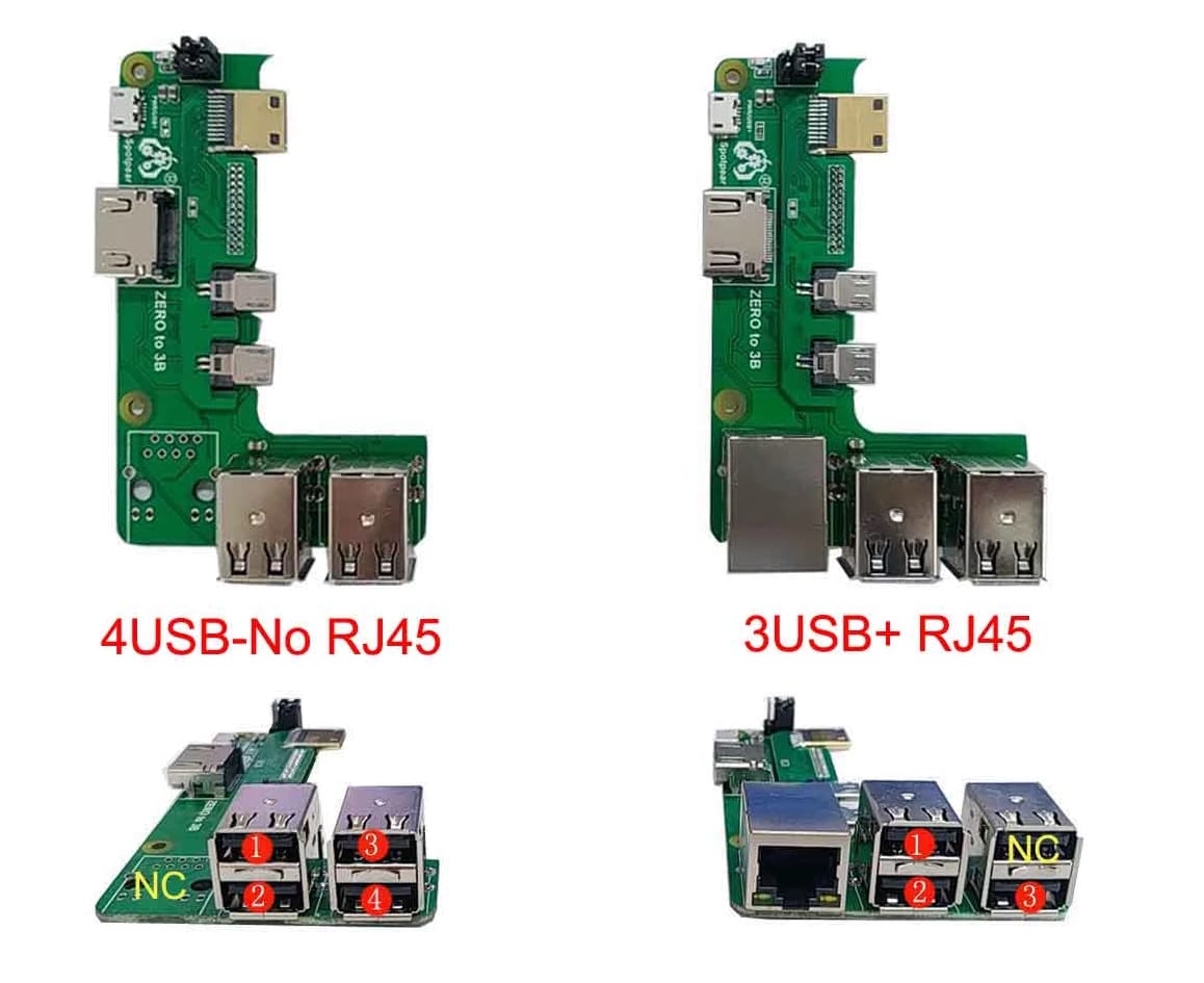 Adapters convert Raspberry Pi Zero 2 W into Raspberry Pi 3 or 4 
