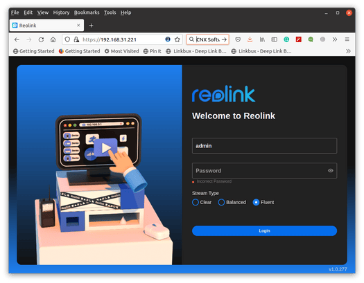 Reolink Web Interface