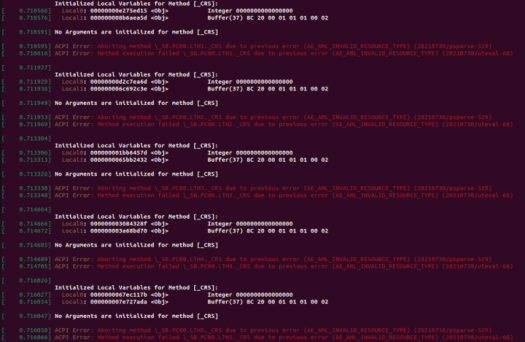 Alder Lake dmesg ACPI errors