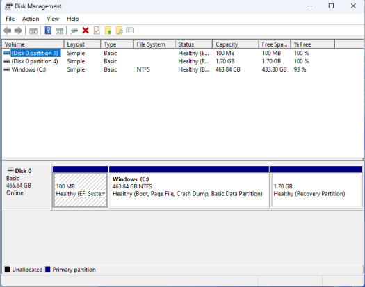 Beelink SEI12 windows disk management