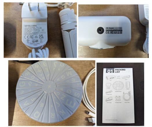 Creality CR-Scan Lizard Packing List Creality CR-Scan Lizard Packing List