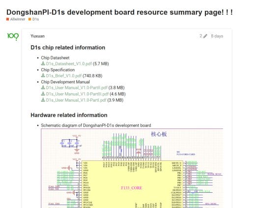 DongshanPI D1s resource page