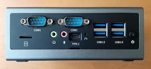 Industrial mini PC front panel