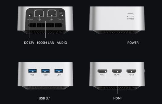 Mini PC barato triple HDMI dual GbE