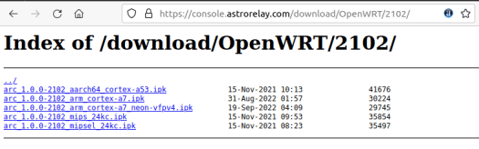OpenWrt 2102 Astrorelay
