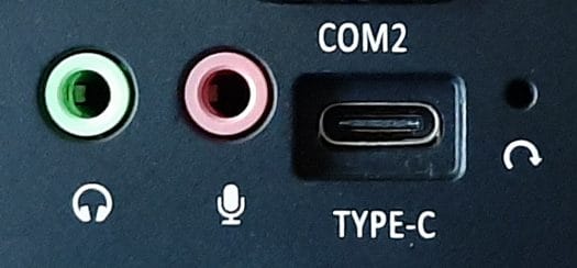 USB Type C port recess