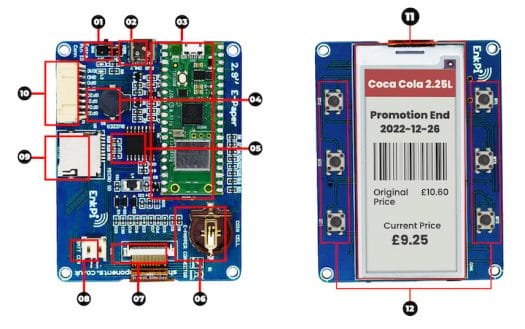EnkPi Raspberry Pi Pico W ePaper Display EnkPi Raspberry Pi Pico W ePaper Display