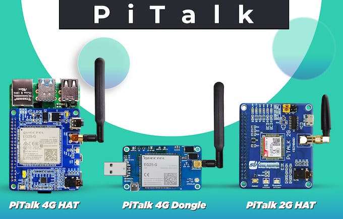 PiTalk 4G HAT for Raspberry Pi / 4G USB dongle targets M2M and IoT