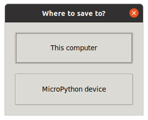Save file to Micropython device