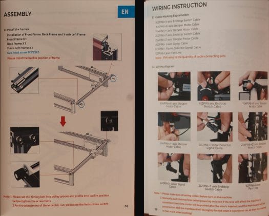 Manual del usuario del ensamblaje de la grabadora láser Ts2