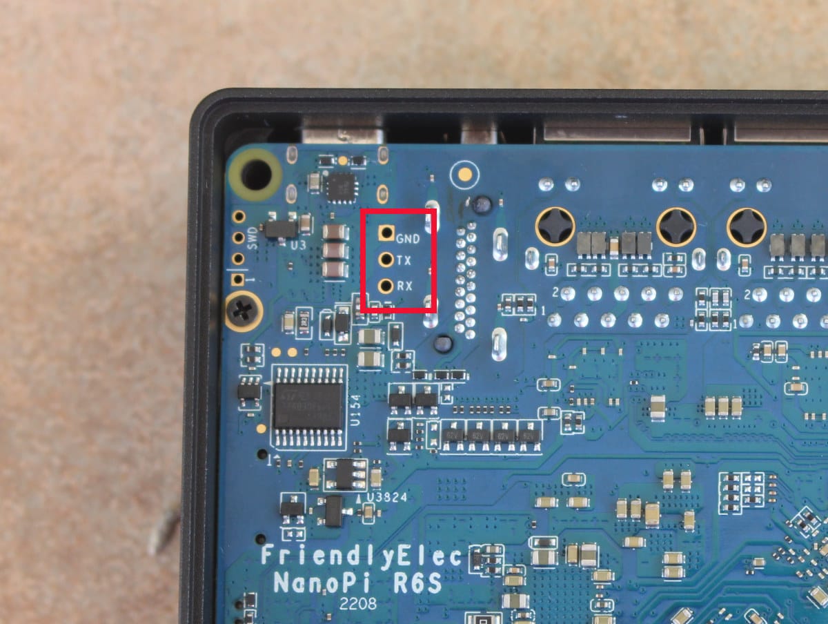 Adding an external serial console port to NanoPi R6S - CNX Software