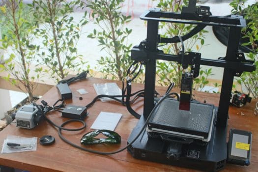 Ender-3 S1 Pro 3D printer converted into a laser engraver