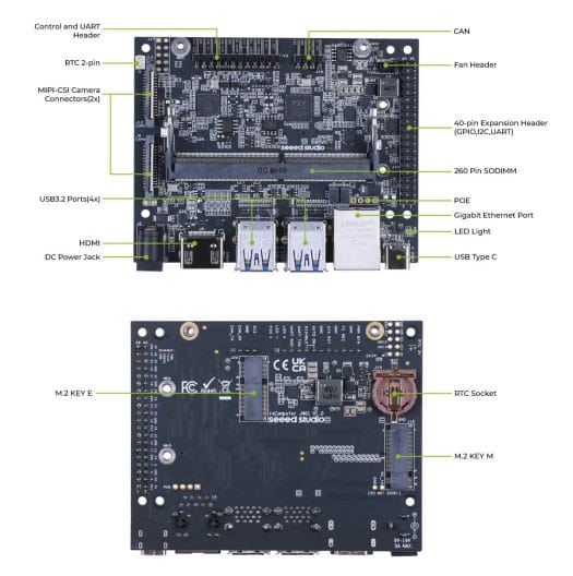 Placa base reComputer J401 Jetson Orin NX