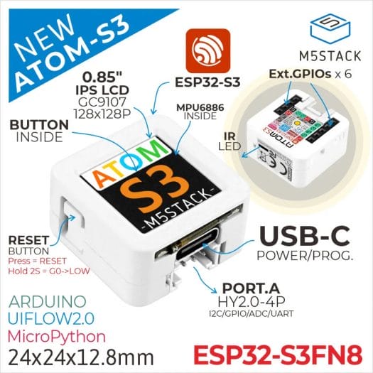 ATOMS3 IPS LCD display ATOMS3 IPS LCD display