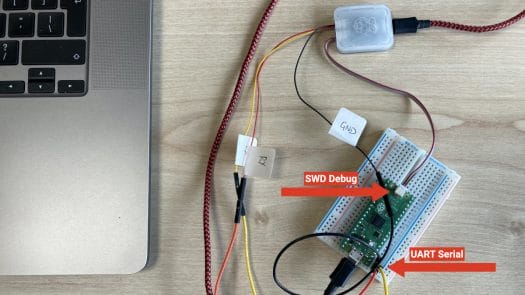 Debug Probe connected to Raspberry Pi Pico