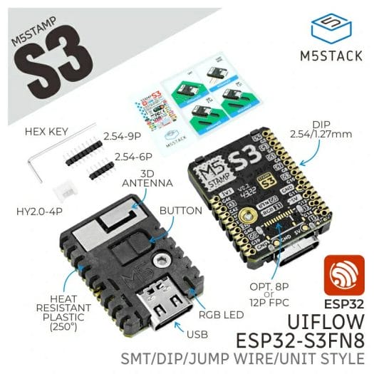 ESP32-S3 module 2.54mm 1.27mm IOs