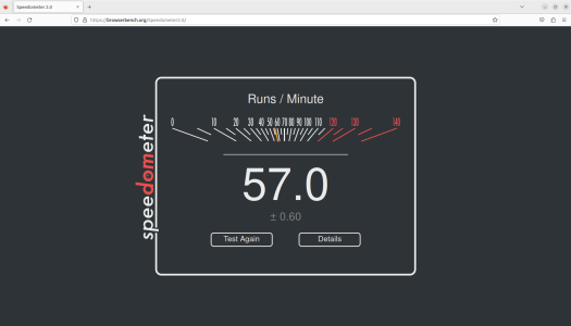 Firefox Speedometer 2.0 Performance governor