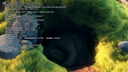 Kodi 4K H.264 info