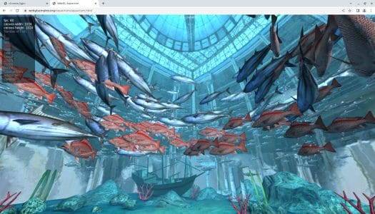 NanoPi R6S WebGL Aquarium 1000 fish