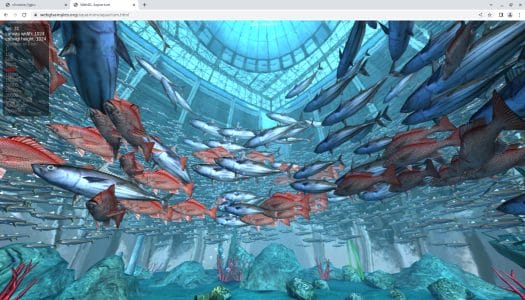 NanoPi R6S WebGL Aquarium 5000 fish