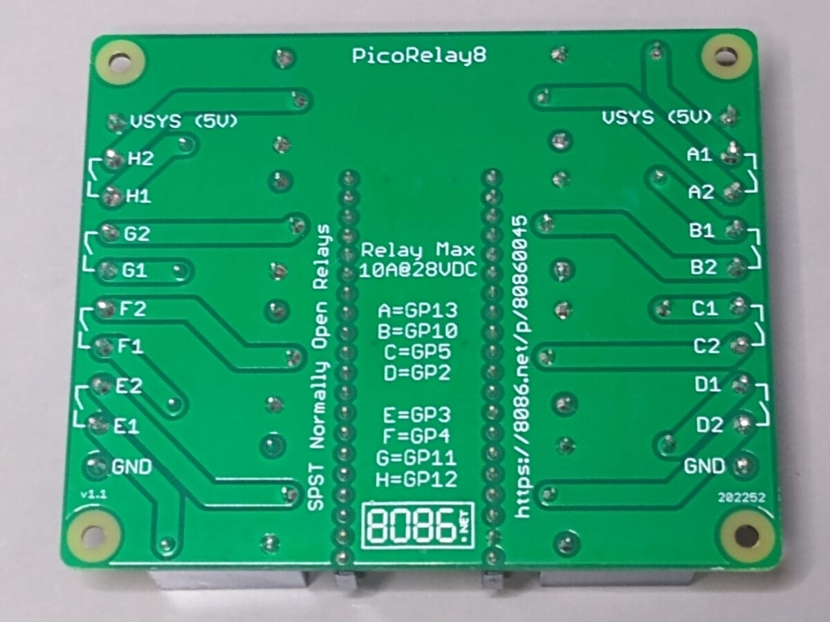 Control 8 Relays With The Raspberry Pi Pico Using PicoRelay8 Or Pico ...