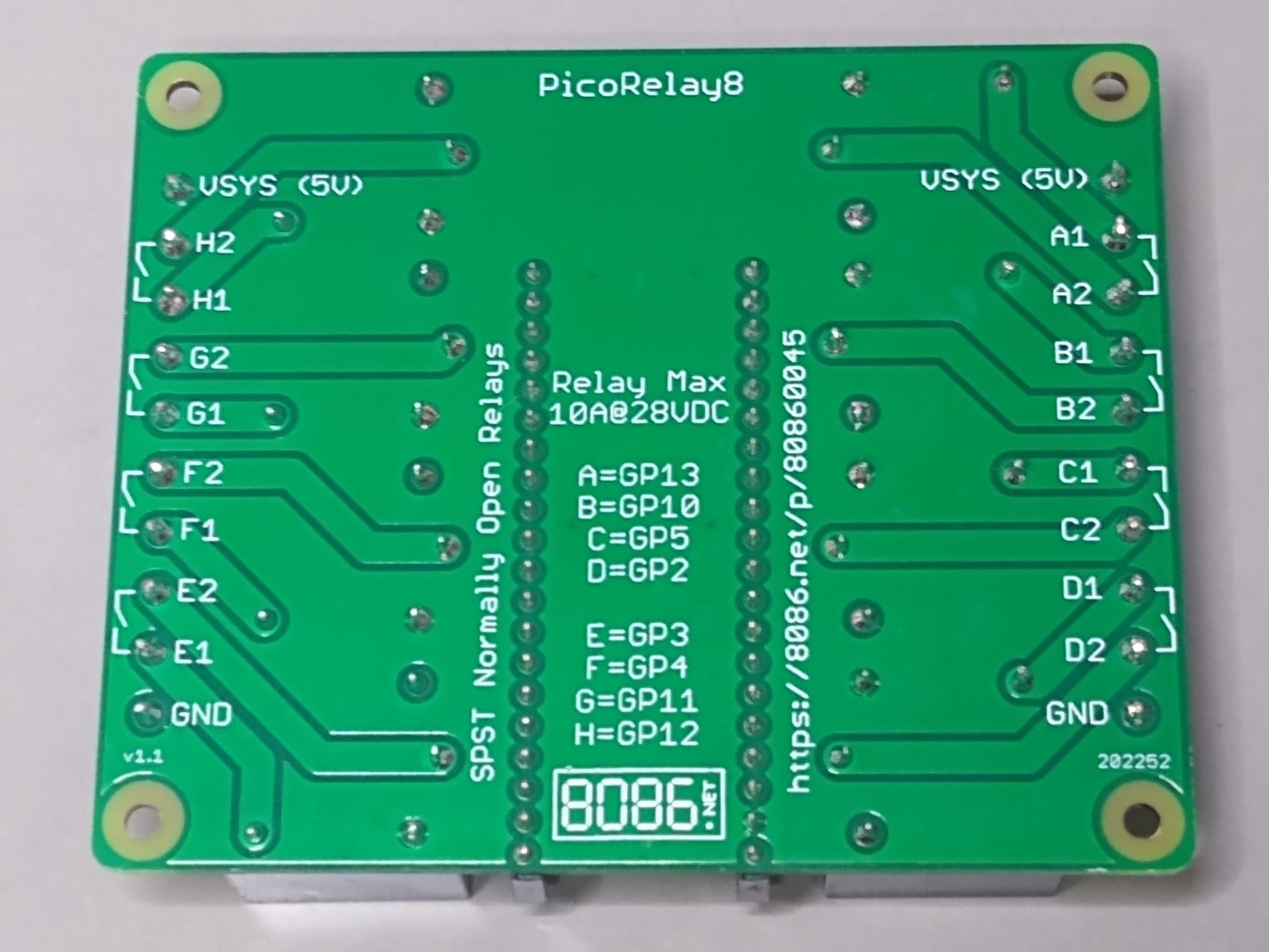 Control 8 Relays With The Raspberry Pi Pico Using PicoRelay8 Or Pico ...