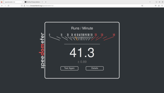 Speedometer 2.0 NanoPi R6S Ubuntu 22.04 Firefox