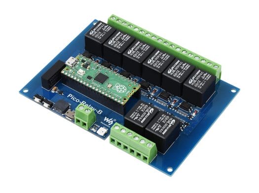Waveshare Pico Relay B with Raspberry Pi Pico board Waveshare Pico Relay B with Raspberry Pi Pico board