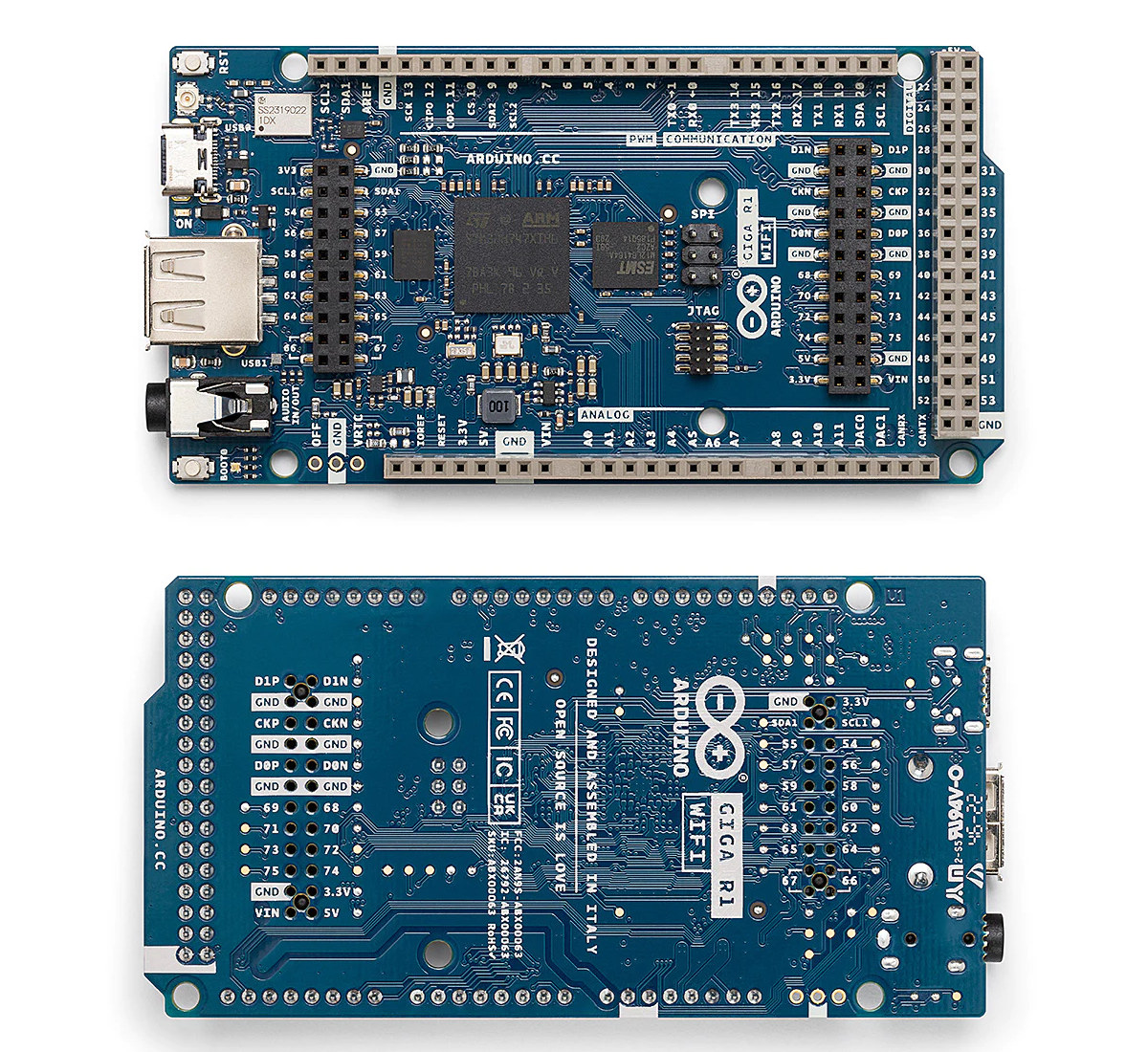 Arduino GIGA R1 WiFi board launches with STM32H7 MCU, up to 76 I/O pins -  CNX Software