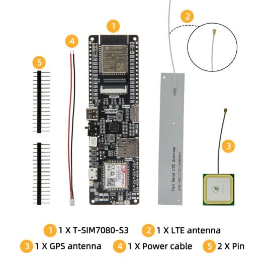 ESP32-S3 SIM7080G NB-IoT CAT-M GPS kit