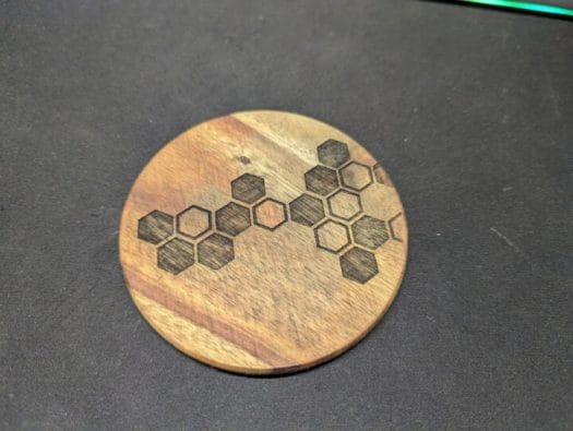 Hexagon laser engraving