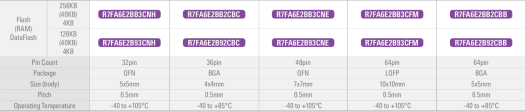 Renesas RA6E2 portfolio