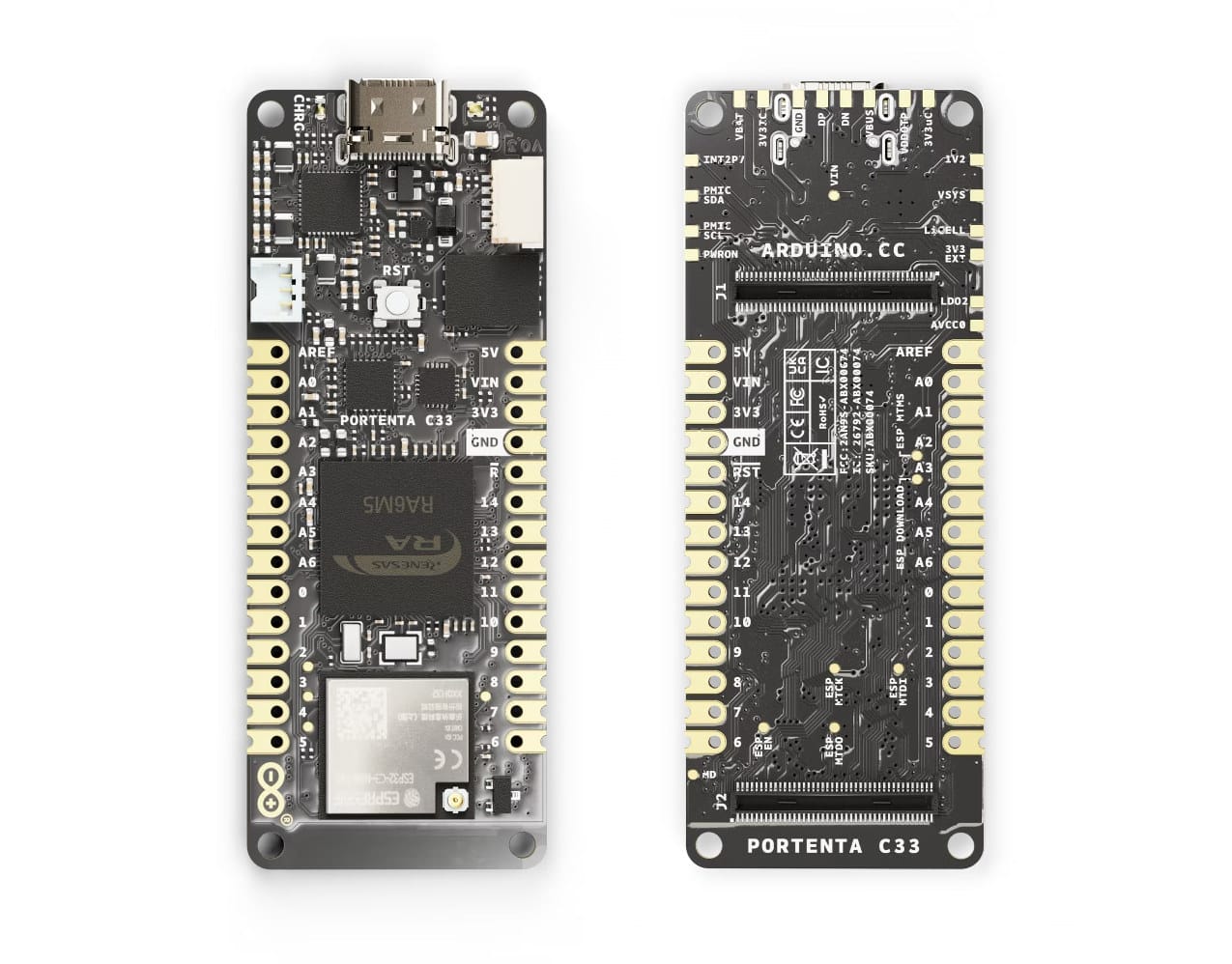 Portenta C33 is a $64 Arduino Pro board based on Renesas RA6M5 Arm ...